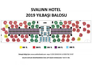 Svalinn Hotel Yılbaşı 2019 Masa Düzeni