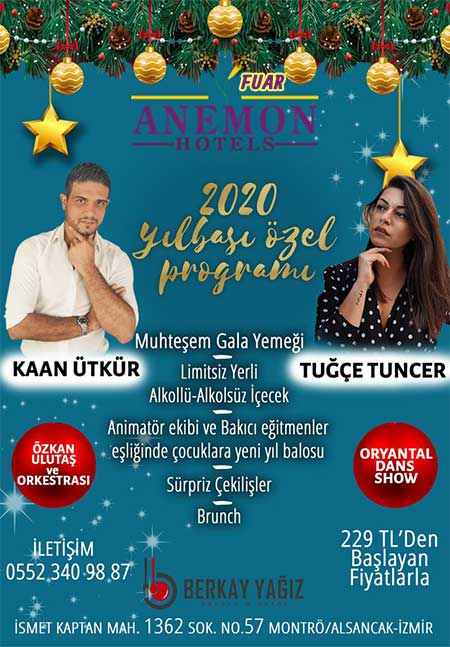 Anemon Fuar Otel İzmir Yılbaşı 2020
