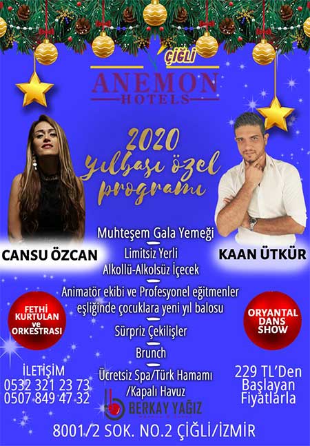 Anemon Çiğli Otel Yılbaşı Programı 2020