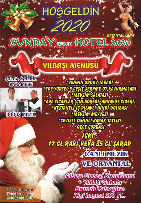 Sunday Beach Hotel Kuşadası Yılbaşı 2020