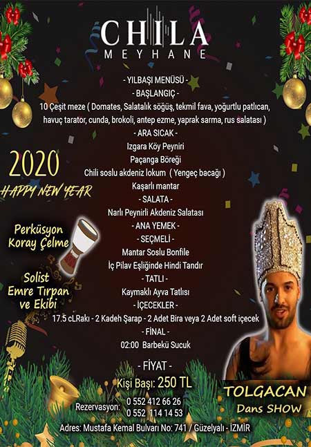 Chila Meyhane İzmir Yılbaşı Programı 2020