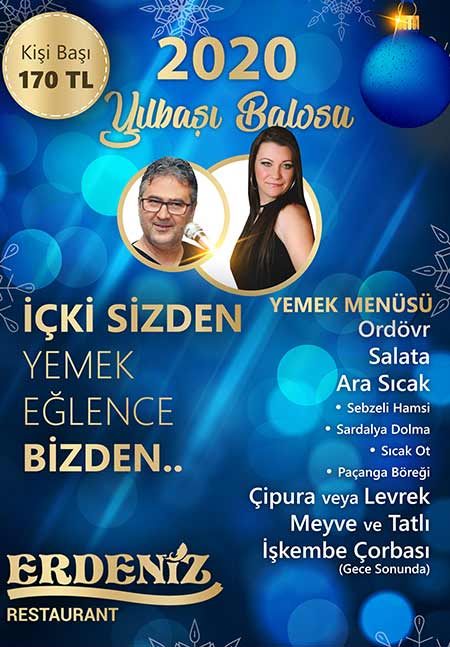 İnciraltı Erdeniz Restaurant Yılbaşı 2020