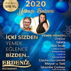 İnciraltı Erdeniz Restaurant İzmir Yılbaşı 2020