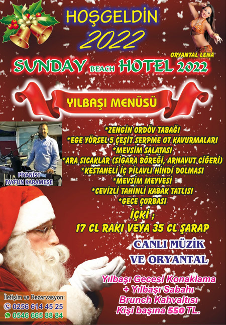 Sunday Beach Hotel Kuşadası Yılbaşı 2022