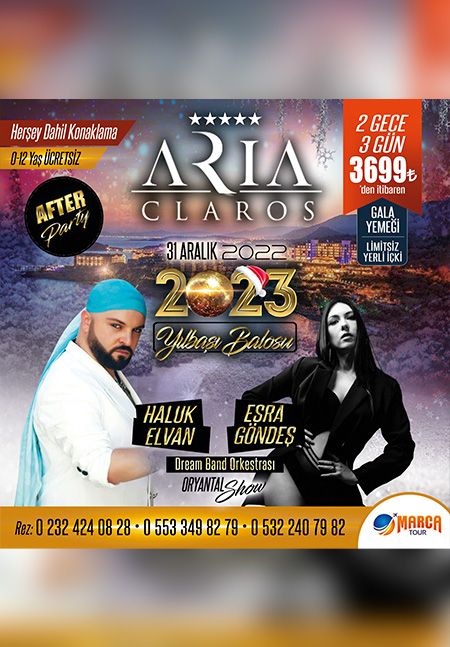 Aria Claros Hotel İzmir Yılbaşı 2023