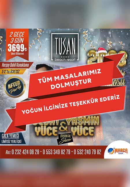 Tusan Deluxe Kuşadası Yılbaşı Programı 2023