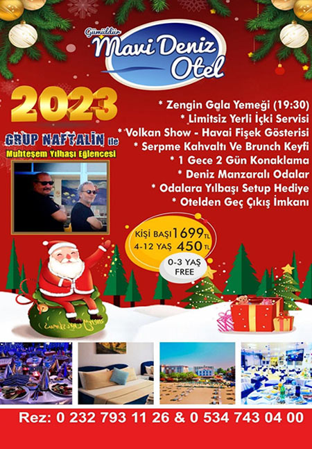 Gümüldür Mavi Deniz Otel Yılbaşı 2023