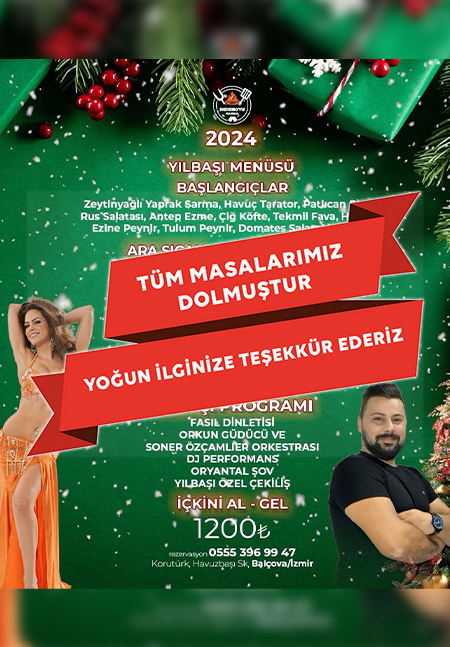 Dereboyu Et Mangal İzmir Yılbaşı 2024