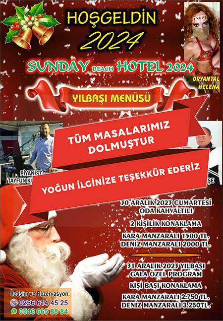 Sunday Beach Hotel Kuşadası Yılbaşı 2024