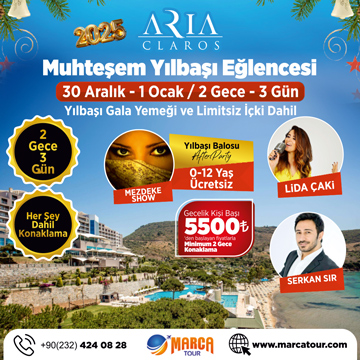 Aria Claros İzmir Yılbaşı 2025