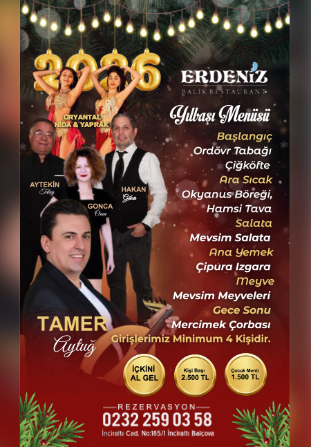 İnciraltı Erdeniz Restaurant Yılbaşı 2026